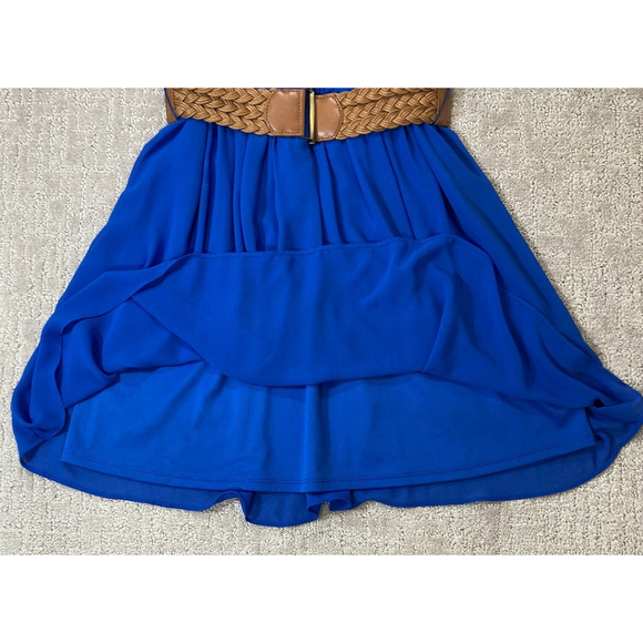 Scoop Neckline Dress W/ Woven/Elastic IN San Francisco Blue Soft - Picture 4 of 10